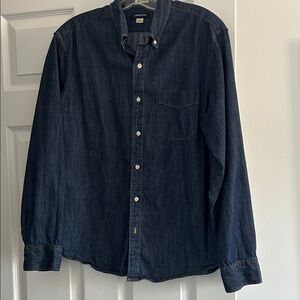 J. Crew Dark Blue Denim Casual Shirt